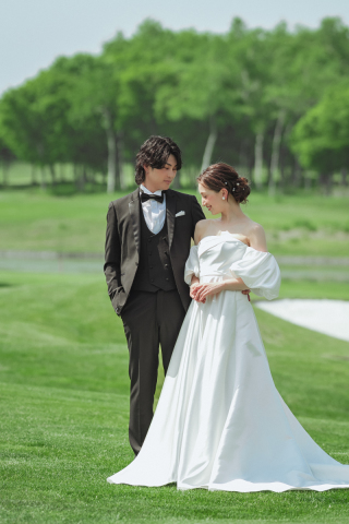 オトナのウェディングフォト 札幌 Cinderella Story Wedding photo_緑・greenロケーション撮影