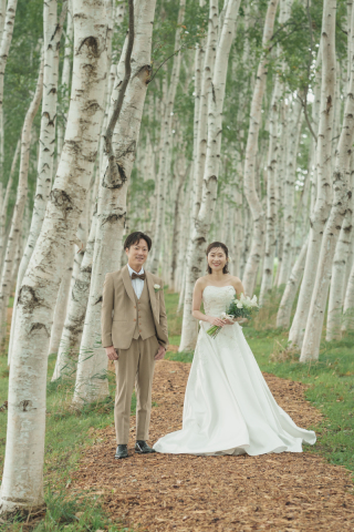 オトナのウェディングフォト 札幌 Cinderella Story Wedding photo_緑・greenロケーション撮影
