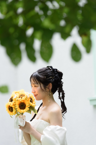 オトナのウェディングフォト 札幌 Cinderella Story Wedding photo_緑・greenロケーション撮影