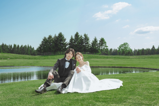 オトナのウェディングフォト 札幌 Cinderella Story Wedding photo_緑・greenロケーション撮影