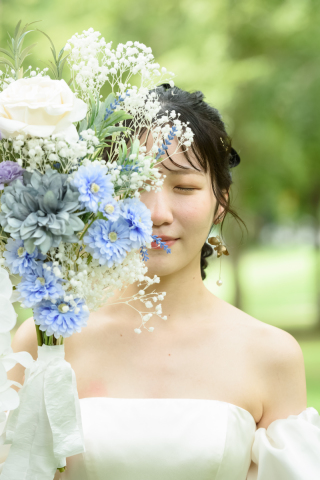 オトナのウェディングフォト 札幌 Cinderella Story Wedding photo_緑・greenロケーション撮影