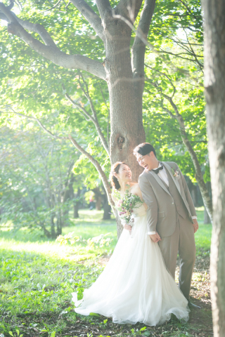 オトナのウェディングフォト 札幌 Cinderella Story Wedding photo_秋のロケーションフォト