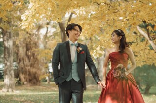 オトナのウェディングフォト 札幌 Cinderella Story Wedding photo_秋のロケーションフォト