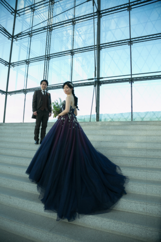 オトナのウェディングフォト 札幌 Cinderella Story Wedding photo_雪のロケーションフォト