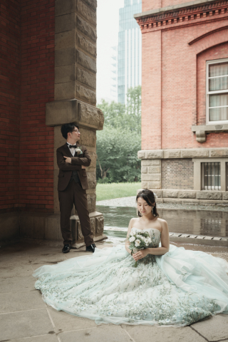 オトナのウェディングフォト 札幌 Cinderella Story Wedding photo_緑・greenロケーション撮影