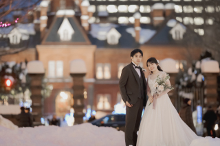 オトナのウェディングフォト 札幌 Cinderella Story Wedding photo_冬のロケーションフォト