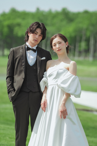 オトナのウェディングフォト 札幌 Cinderella Story Wedding photo_緑・greenロケーション撮影