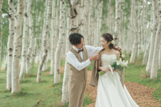 オトナのウェディングフォト 札幌 Cinderella Story Wedding photo_緑・greenロケーション撮影