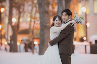 オトナのウェディングフォト 札幌 Cinderella Story Wedding photo_冬のロケーションフォト