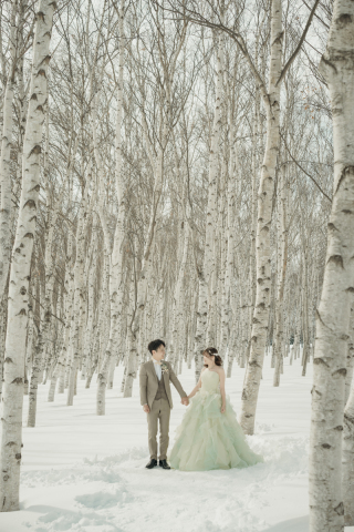 オトナのウェディングフォト 札幌 Cinderella Story Wedding photo_冬のロケーションフォト