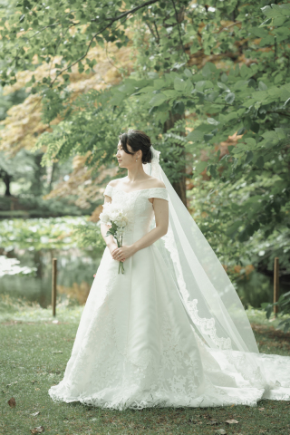 オトナのウェディングフォト 札幌 Cinderella Story Wedding photo_緑・greenロケーション撮影