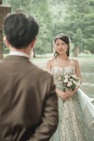 オトナのウェディングフォト 札幌 Cinderella Story Wedding photo_緑・greenロケーション撮影