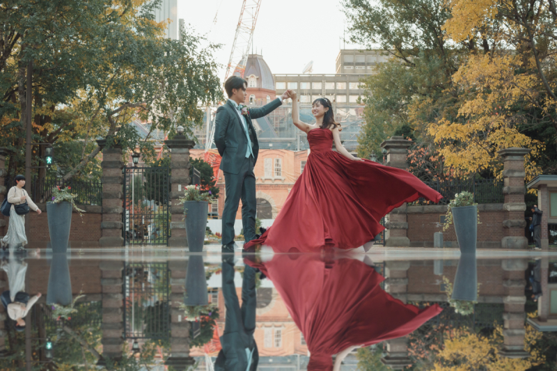 【洋装2点】赤レンガテラス前ロケーション＆アカプラスタジオ楽しむフォト！データ全渡し（色補正・美肌レタッチ済データ100カット）