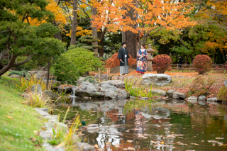 【和装＆洋装２点紅葉結婚写真】中島公園＆歴史的施設2ヵ所 （全データ＆色補正・美肌レタッチ済データ220カット）