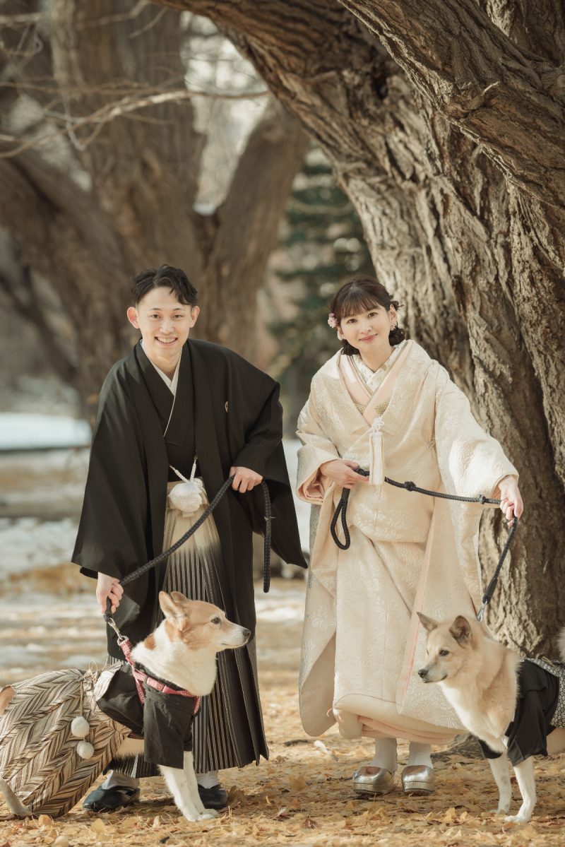 【和装１点】赤レンガテラス前ロケーション＆アカプラスタジオで楽しむフォト、データ全渡し（色補正・美肌レタッチ済データ60カット）