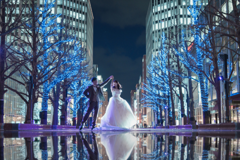 【和装&洋装2点赤レンガイルミネーション】歩いて行ける道庁公園と洋館(アルバム10P&色補正・美肌レタッチ済データ220カット)