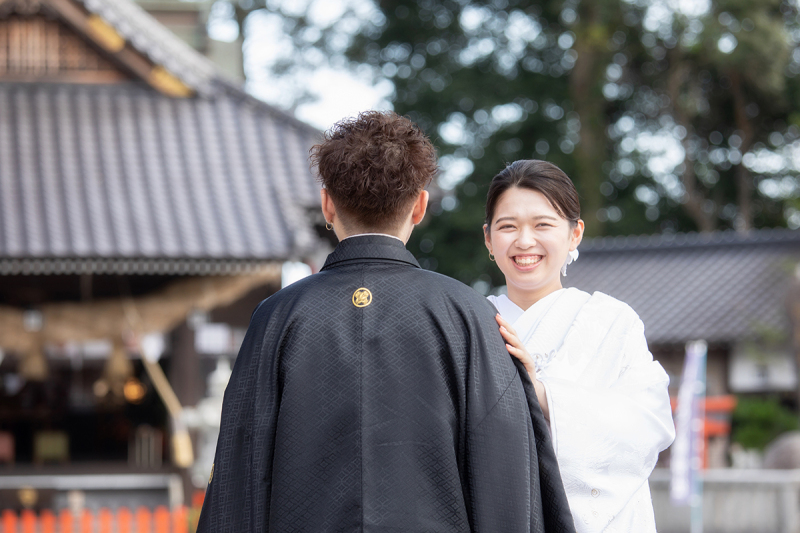 神前結婚式スナップ 嘯吹八幡神社 撮影日 21年9月 22日 豊前市 ハートスタジオ中津店 ヴィラルーチェ 大分県でフォトウェディング探すならphotorait