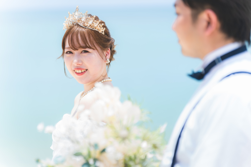 プリンセスのような可憐な花嫁様のスマイル