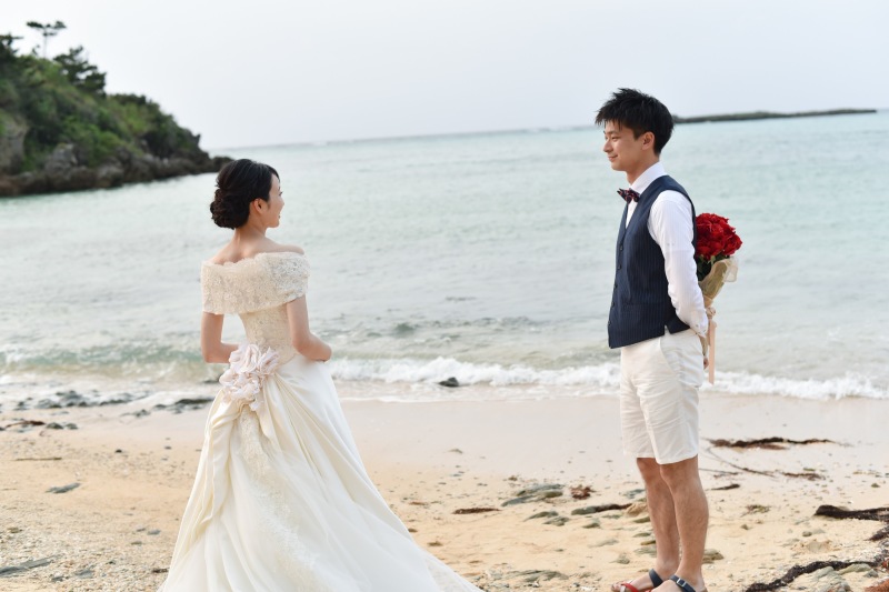 こっそり仕込んだバラの花束♡