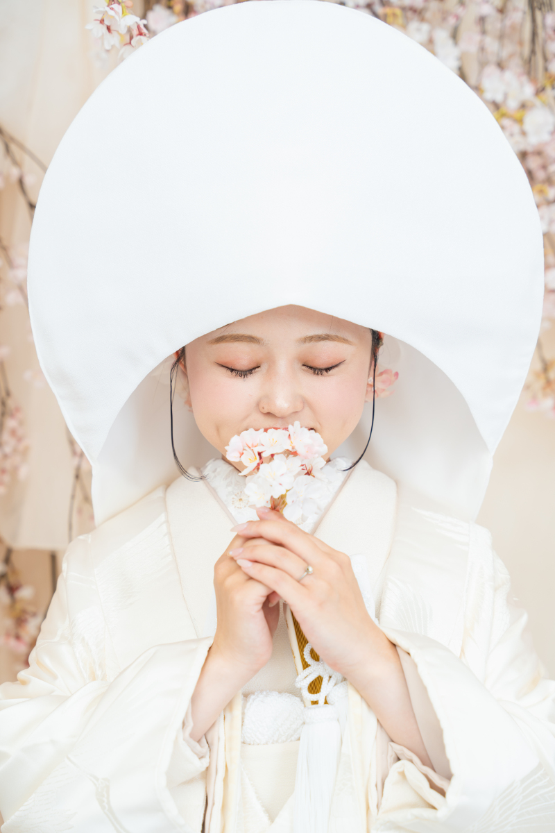 綿帽子姿がより美しく映える。王道和装フォトの魅力