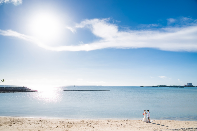 定番ビーチフォトももちろんセット