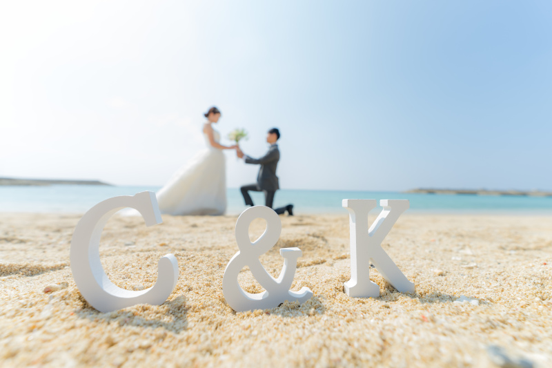 イニシャルの後ろで♡