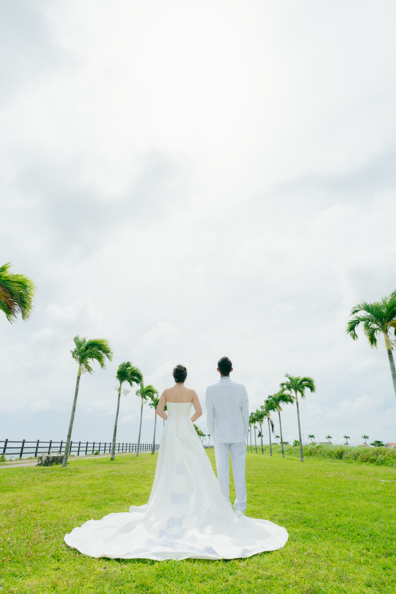 ヤシの木ロードの真ん中で♡