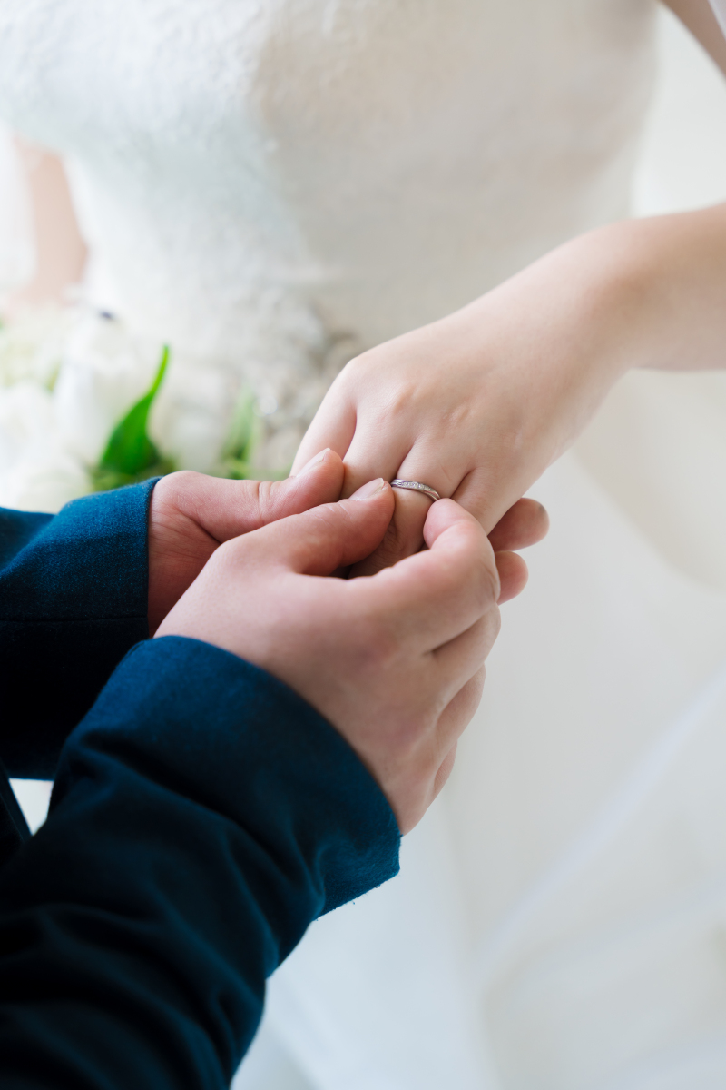 手元にフォーカスして残す、誓いの瞬間