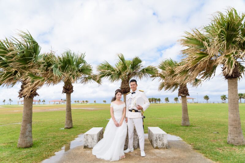 ウェディングドレスと制服姿で♡