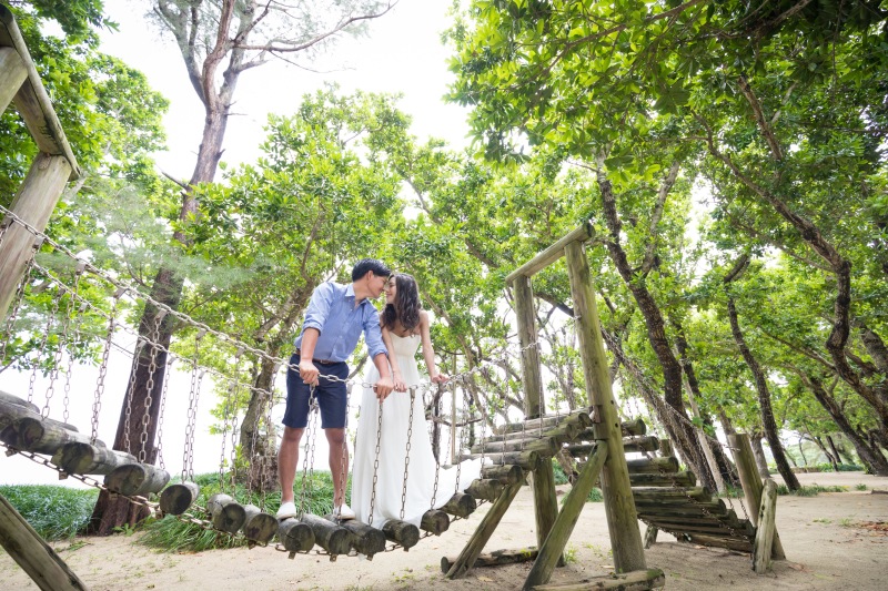 グリーンをバックに♪