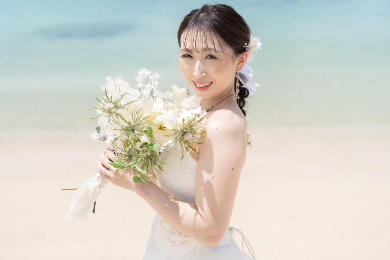 笑顔が素敵な花嫁のソロショット！