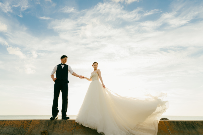 夕日に照らされながら・・・♡