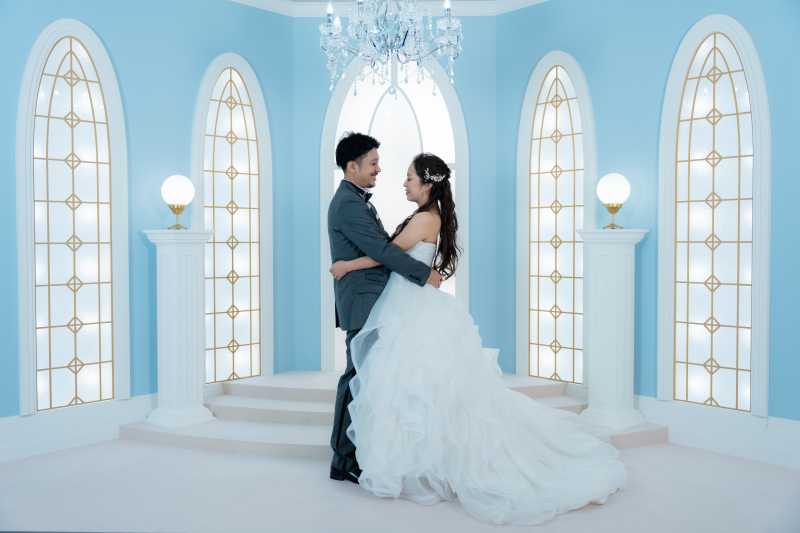 大きなシャンデリアと一緒に♡