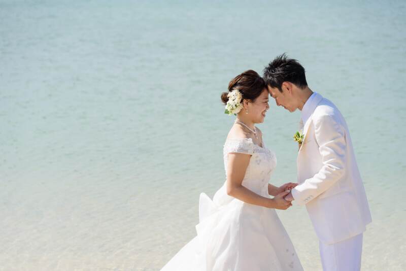 おでこをくっつけて♡