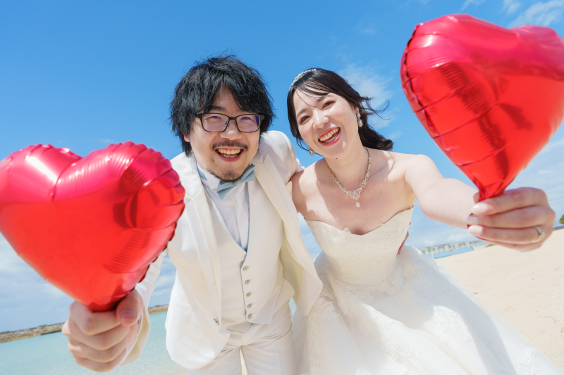 お持込み小物をふんだんに使って撮影♡可愛らしいウェディングフォトが撮れました♪