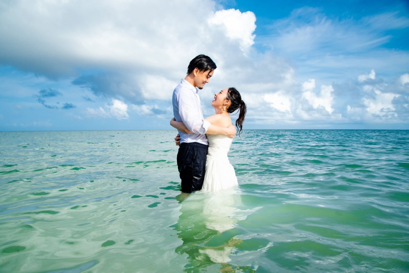 水の中でぎゅっと♡