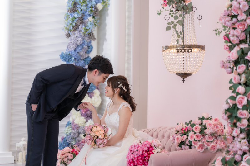 お花に包まれたお二人♡♡