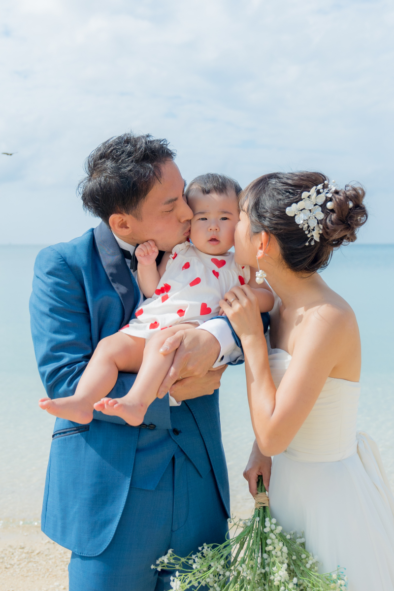 3人で家族写真♡