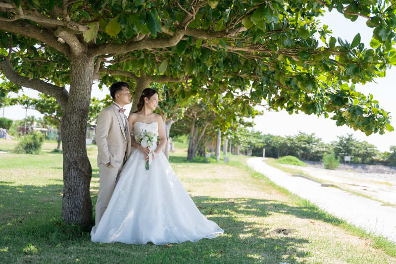 木陰に包まれるグリーンでの一枚♪