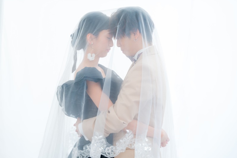 ヴェールフォトで幻想的な雰囲気に