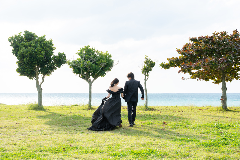 物語のはじまりは青く澄んだ海へ急ぐふたりの背中。