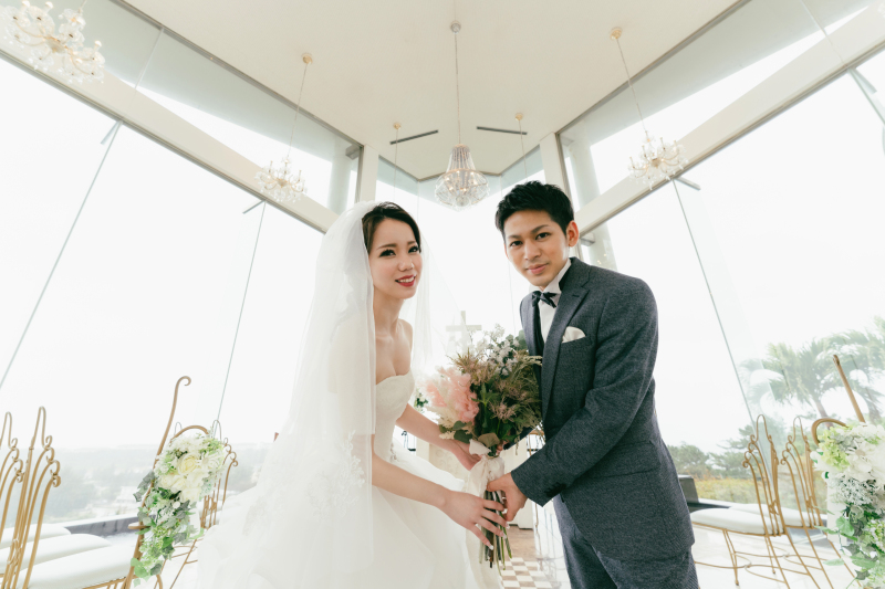 ヴェールをつけて