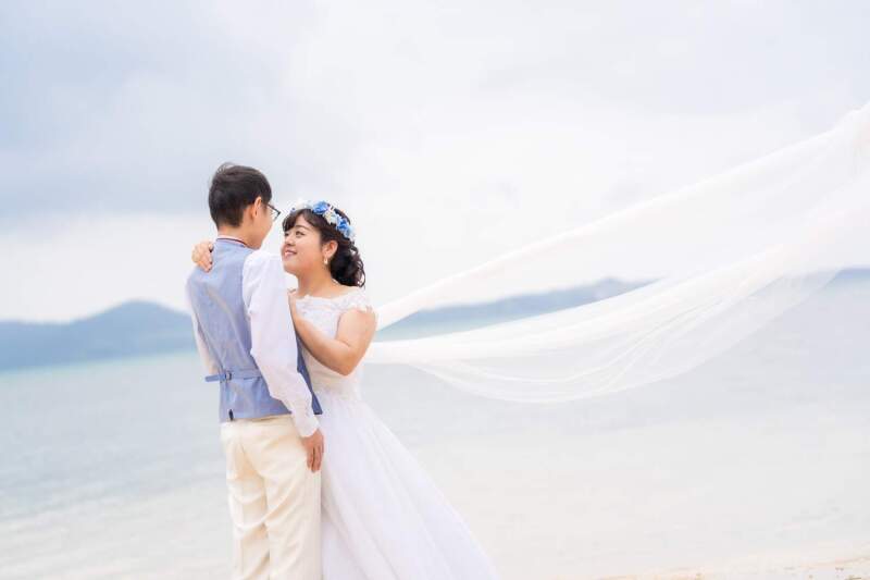 ベールが舞って