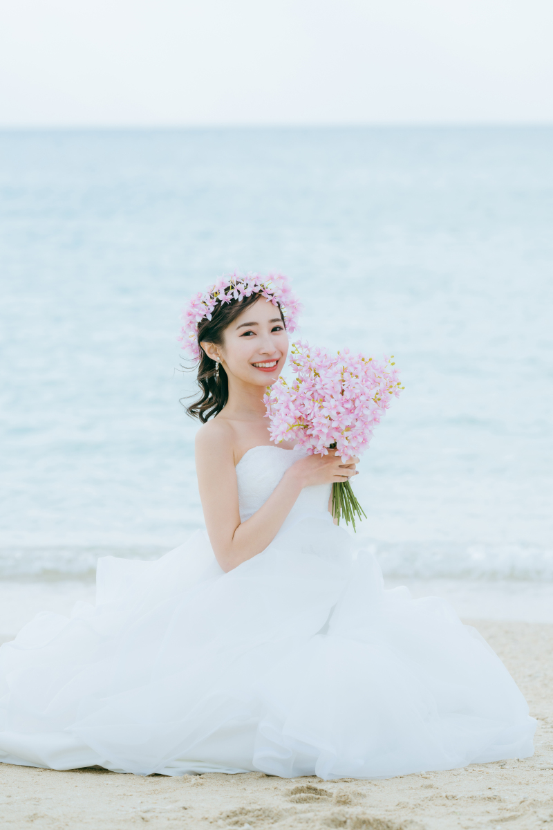 ピンクの花かんむりと♡