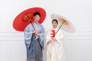 白無垢と羽織で紡ぐ、凛としたスタジオ和装前撮りレポート！