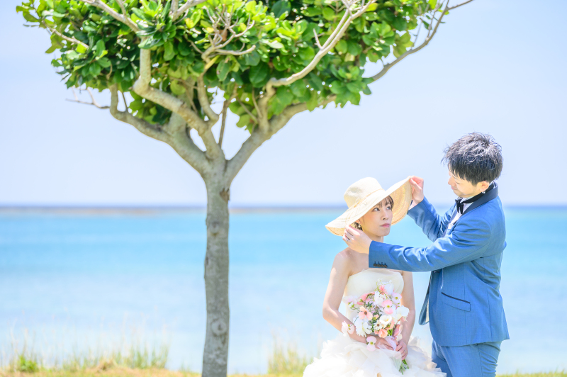 麦わら帽子を使って♡