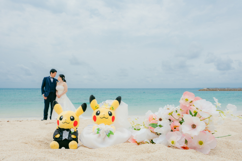 おふたりらしいビーチフォト♪