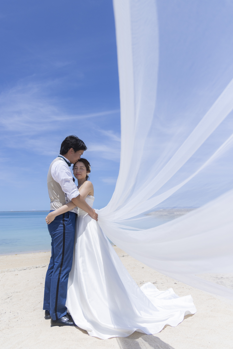 風になびくベール