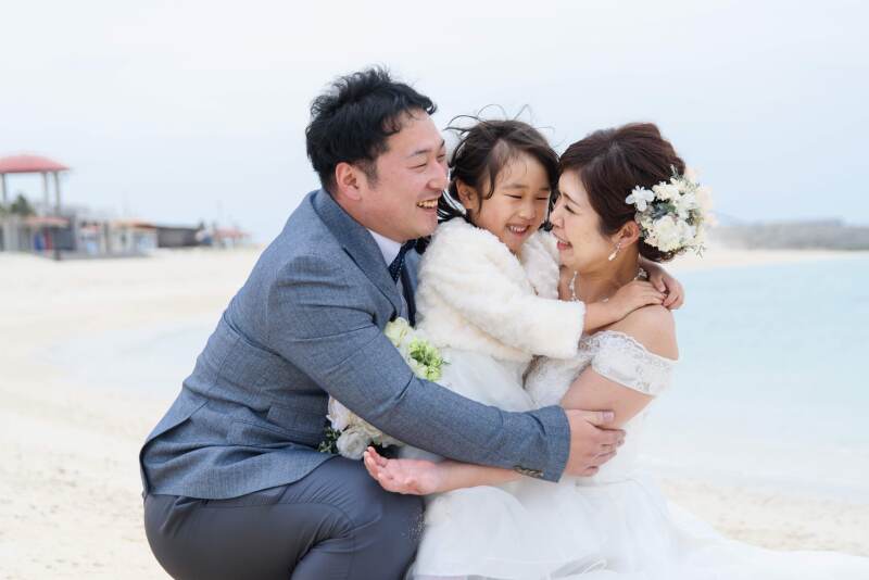 家族3人で思い出の撮影♡