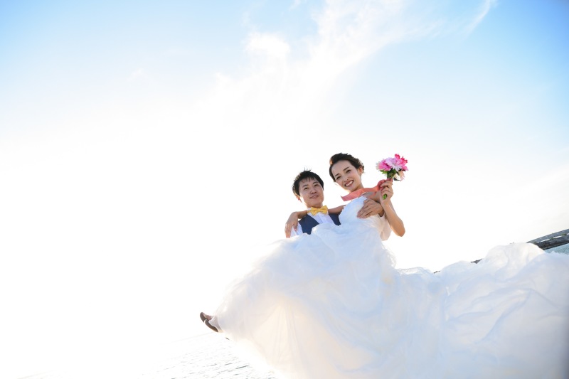 青空×抱っこショット